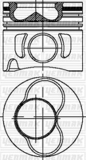 Поршень с кольцами і пальцем (размер отв. 79.51 / STD)VW SKODA 1,9TDI 3-й / 4-й цил !!! (BJB,AVQ,ATD,AXR,AVB YENMAK 31-04320-000 (фото 1)