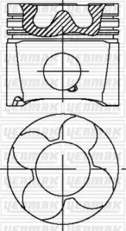 Фото поршень с кольцами і пальцем на 1/2/3цил. (размер отв. 78.31/STD) VW, AUDI, SKODA 2,5TDI 00- (AKE, BFC, AYM, BCZ Euro3) YENMAK 31-04331-000 Поршень с кольцами і пальцем на 1/2/3цил. (размер отв. 78.31/STD) VW, AUDI, SKODA 2,5TDI 00- (AKE, BFC, AYM, BCZ Euro3) YENMAK 31-04331-000