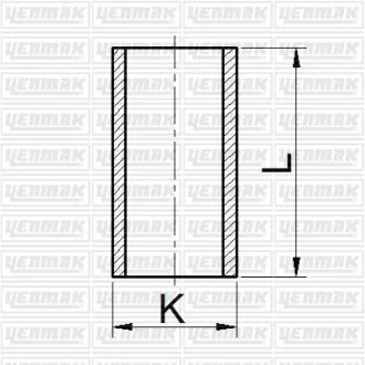 Фото гильза цилиндра (размер отв. 91.1 / STD) (L-300/H100) дизель YENMAK 51-65661-000 Гильза цилиндра (размер отв. 91.1 / STD) (L-300/H100) дизель YENMAK 51-65661-000