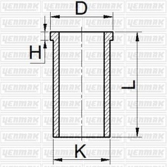 Гильза цилиндра (размер отв. 81 / STD)(CRAFTER, LT 28 D, LT 35 D, LT 46 D) YENMAK 51-65785-000