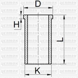 Гильза цилиндра FIAT Scudo 1.6 JTD (размер отв. 75 / STD)(EXPERT 1.6 HDI, 307 1.6 HDI) YENMAK 51-65826-000