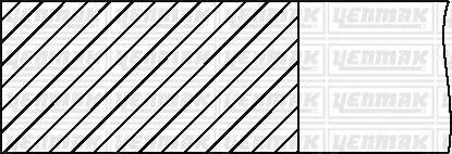 Комплект поршневих кілець (78.50/STD) (1.5/1.5/3) CITROEN Xsara Picasso 1.6 99- YENMAK 91-09362-000