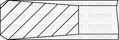 Комплект поршневих кілець (на 1 поршень) (84,50/+0.50) (3,0/2,0/2,0) BMW E87 118d, E90 338d YENMAK 91-09629-050