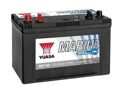 Акумулятор 12В 90Агод./720А Active Marine Start (L+ стандартні клеми + різьба) 304x173x225 B1 (дублювання) YUASA M27-90S