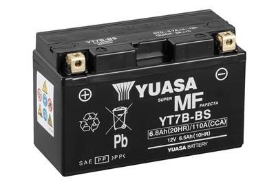 МОТО 12V 6,5Ah MF VRLA Battery AGM (сухозаряжений) YUASA YT7B-BS