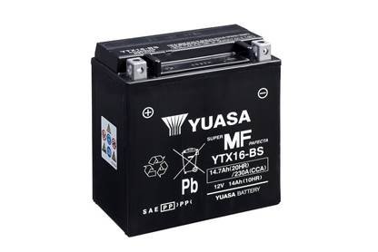 МОТО 12V 14,7Ah MF VRLA Battery (сухозаряжений) YUASA YTX16-BS