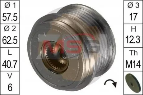 Шков генератора ZEN ZN5428