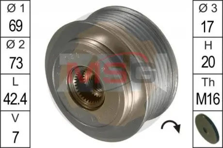 Шків демпферний генератора ZEN ZN5459