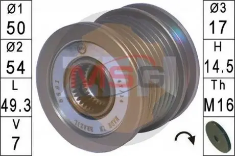 Шков генератора ZEN ZN5581