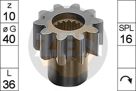 Шестерня бендикса стартера Iveco 190 260 380 400 440 720 10.3/12.9 ZEN ZN9402