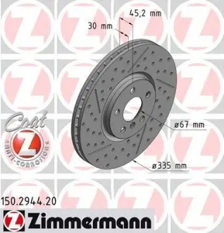 Диск гальмівний ZIMMERMANN 150.2944.20