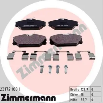 Гальмівні колодки. ZIMMERMANN 23172.180.1