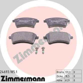 Гальмівні колодки ZIMMERMANN 24693.185.1