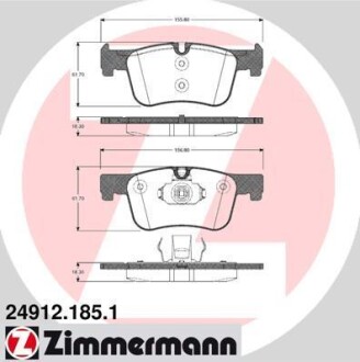 Гальмівні колодки. ZIMMERMANN 24912.185.1