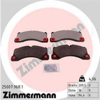 Гальмівні колодки. ZIMMERMANN 25007.968.1