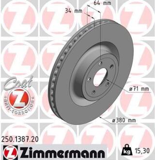 Диск гальмівний ZIMMERMANN 250.1387.20