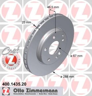 Диск тормозной ZIMMERMANN 400.1435.20