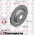Диск тормозной (задний) MB M-class (W166) 11-15/GLE (W166) 15-19 (330x22) (с покрытием) (вентил.) ZIMMERMANN 400.3687.20 (фото 1)