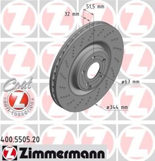 Диск гальмівний ZIMMERMANN 400.5505.20