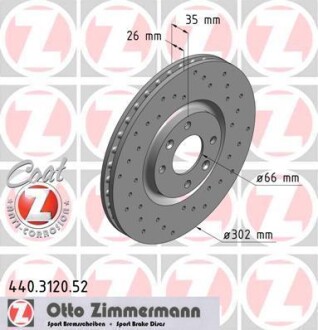 Диск гальмівний ZIMMERMANN 440.3120.52