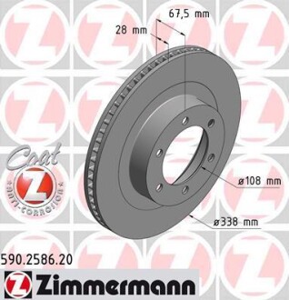 Диск гальмівний ZIMMERMANN 590.2586.20